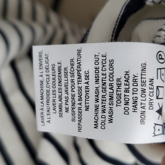 100% cotton Reitmans nautical stripe white and blue dress in size large - Picture 7 of 7